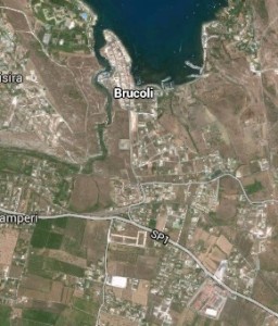 Brucoli e Piano Ippolito visti dal satellite