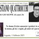 Necrologi – Si è spento il signor Sebastiano Quattrocchi di anni 36